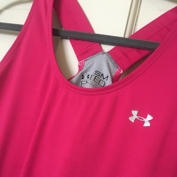 NWOT Under Armour Bright Pink Support Workout Tank - Picture 2 of 7